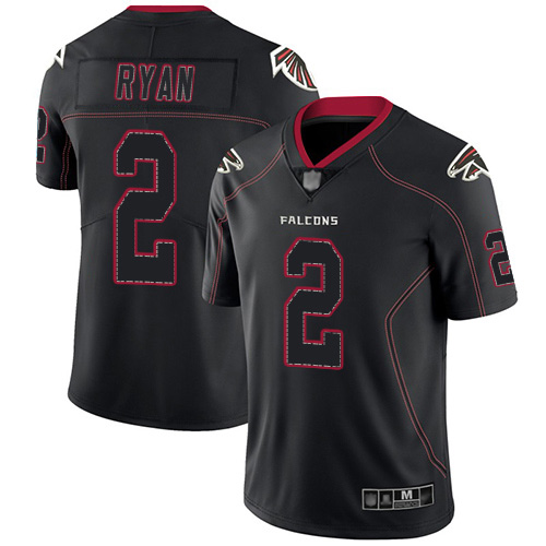 Atlanta Falcons Limited Lights Out Black Men Matt Ryan Jersey NFL Football #2 Rush->women nfl jersey->Women Jersey